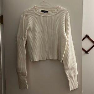 Lulus White Cropped Sweater
